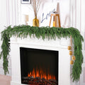 Hananona 4 Pcs 9 Ft Artificial Norfolk Pine Garlands, Real Touch Winter Pine Garland, Green Artificial Greenery Garland for Table, Mantle, Wall, Indoor, Outdoor Christmas Decorations (4, 9 Ft)