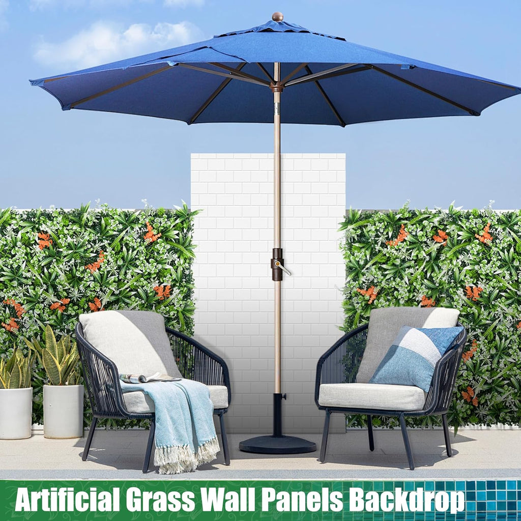Greenery Wall Panels, 20"x20" 12PCS UV Protected Fake Grass Backdrop Privacy Fence Screen, Artificial Hedges for Outdoors Indoors Green Decor