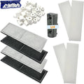 9 PCS Aquarium Maintenance Media Replacement for Fluval U4 Underwater Filter A480, Freshwater and Saltwater Aquarium Filter, Includes 4 Foam Pads, 4 Poly Carbon Cartridges and 1 Ceramic Ring
