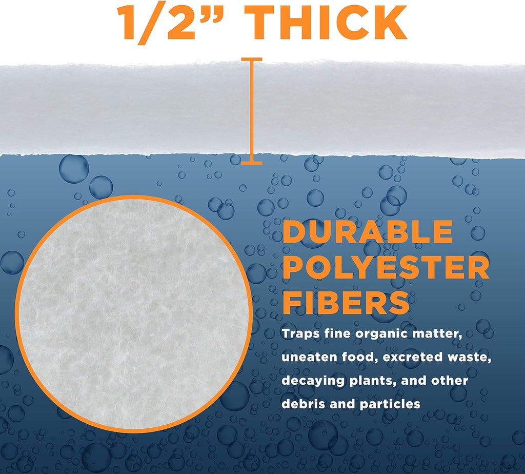 Master Pet Supply Premium Aquarium Filter Pad, Cut to Fit 10" by 30" Micron Filtration Media for Freshwater, Saltwater Aquariums, Fish Tanks, Koi Ponds, Terrariums, Reefs - Clean Crystal Clear Water