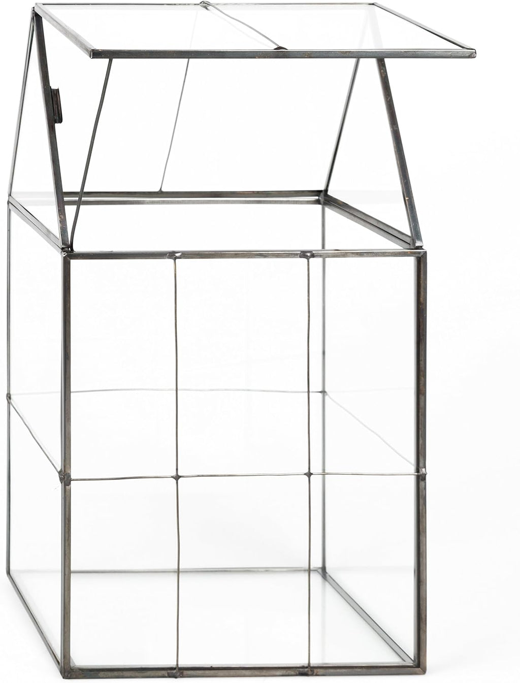 D'Eco Glass Geometric Centerpiece (6x5x11)- Tabletop Planter Terrarium for Home Decor & Wedding Letterbox- Fill w/Succulents, Holiday Decorations, Mini Trees & Ornaments- Xmas Gift for Plant Lovers