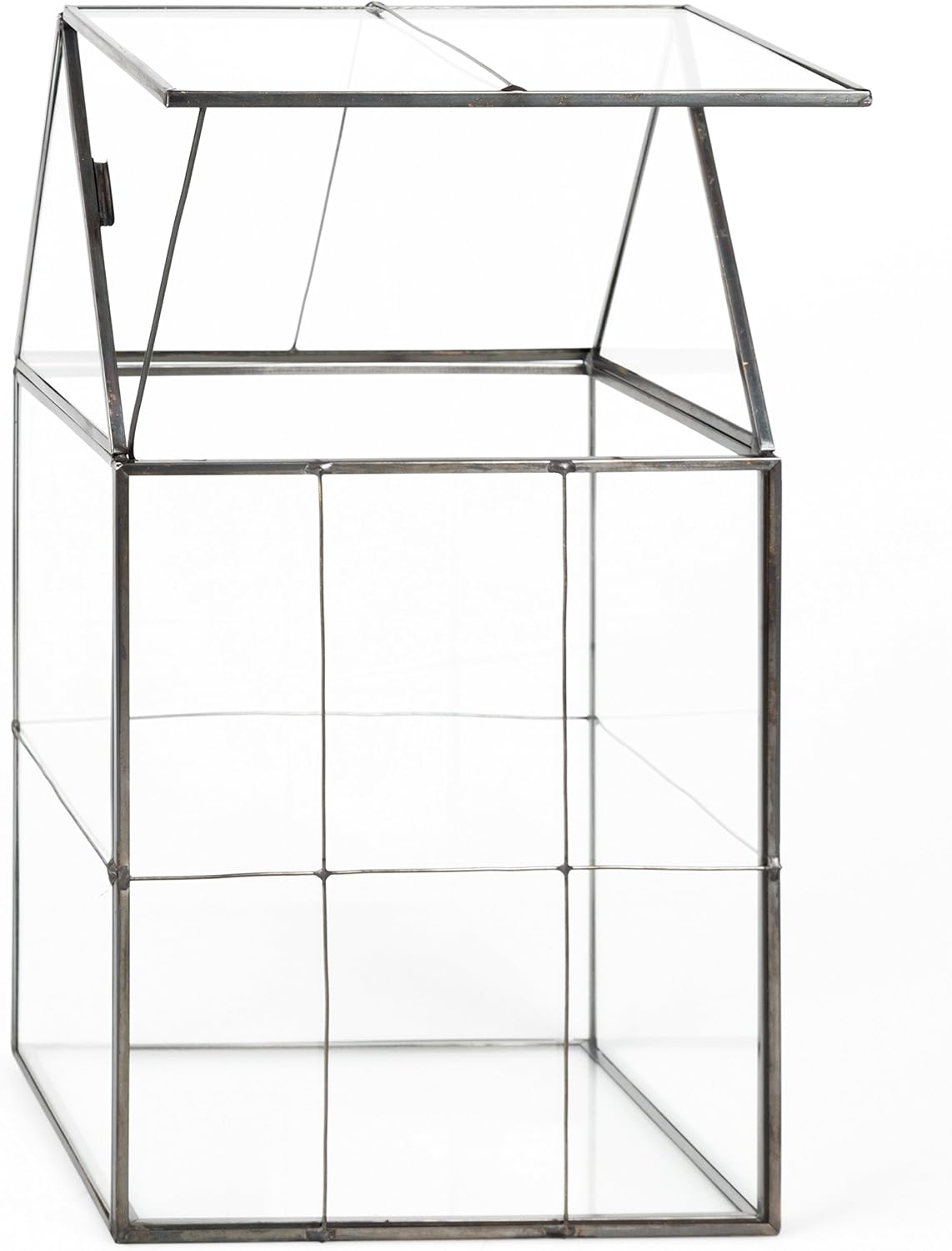 D'Eco Glass Geometric Centerpiece (6x5x11)- Tabletop Planter Terrarium for Home Decor & Wedding Letterbox- Fill w/Succulents, Holiday Decorations, Mini Trees & Ornaments- Xmas Gift for Plant Lovers