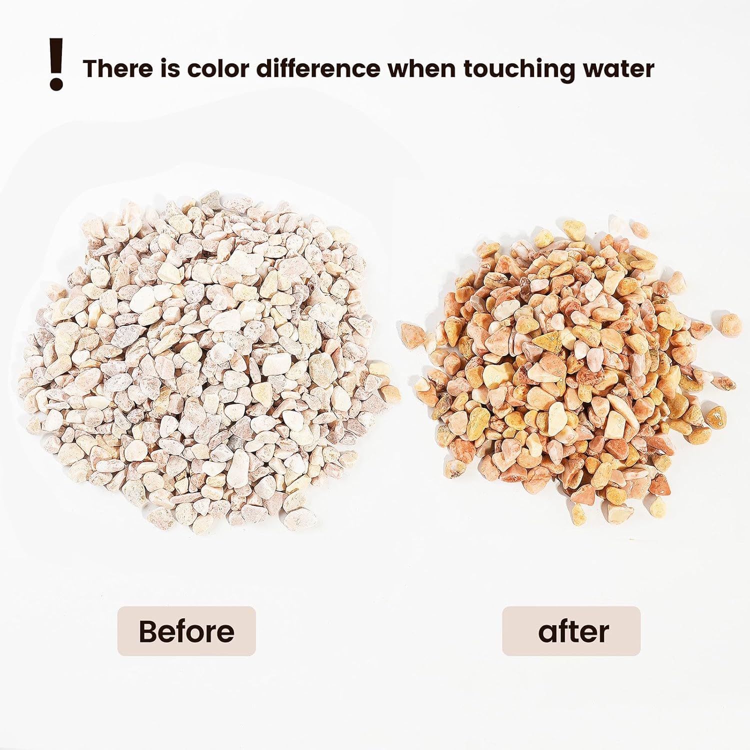 CONSDAN 24 LBS Natural Gravel for Fish Tank, StoneCreek Betta Fish Aquarium Gravel, Vase Filler, River Rocks, Fish Tank Decorations, Perfect for Aquarium Decor, Fish Tank, & Indoor Plant, Pale Yellow