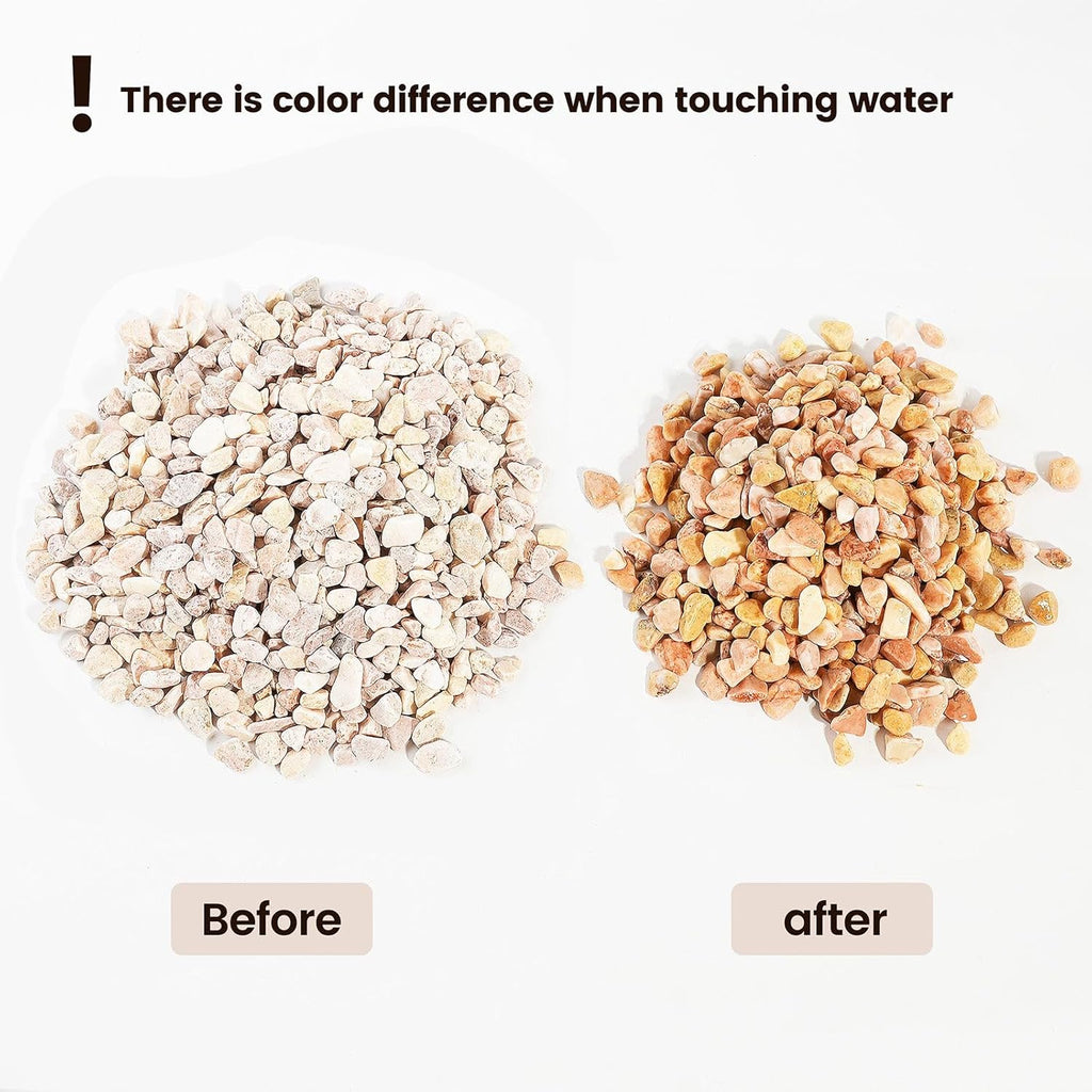 CONSDAN 12 LBS Natural Gravel for Fish Tank, StoneCreek Betta Fish Aquarium Gravel, Vase Filler, River Rocks, Fish Tank Decorations, Perfect for Aquarium Decor, Fish Tank, & Indoor Plant, Pale Yellow