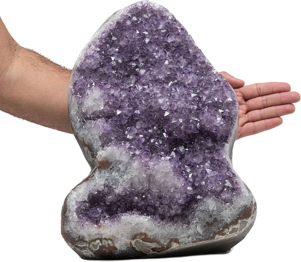 GEMS 43.2 lb Extraordinary Natural Amethyst Geode - Unique Collector´s Quality - Large Crystal Cluster Stone from Uruguay Raw Geode Quartz - Purple Color
