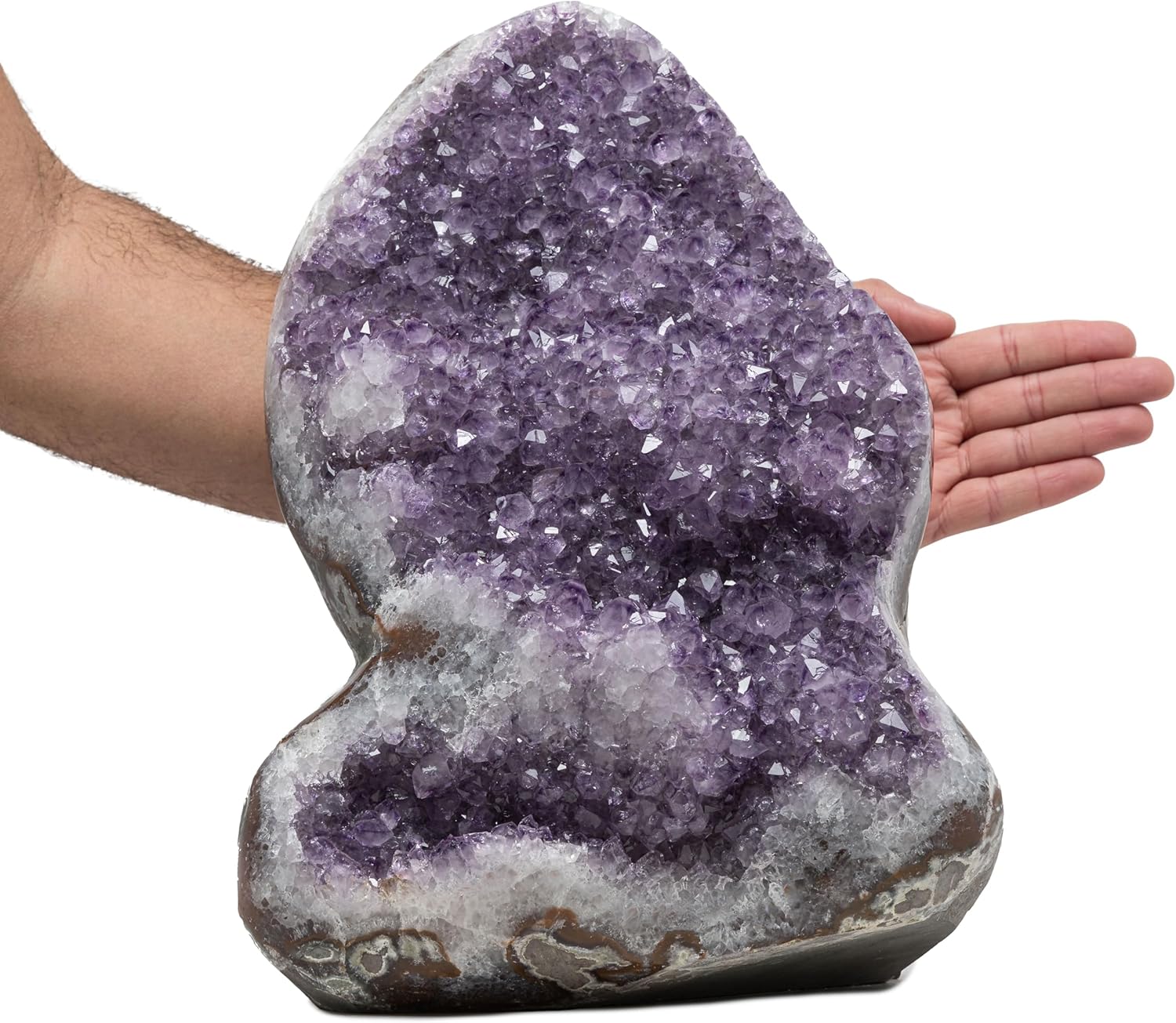 GEMS 43.2 lb Extraordinary Natural Amethyst Geode - Unique Collector´s Quality - Large Crystal Cluster Stone from Uruguay Raw Geode Quartz - Purple Color