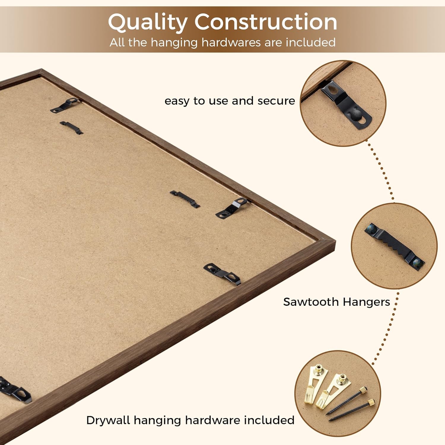 Fun Memories 20x26 Oak Picture Frame for Wall, 20x26 Frame with Matted to 16x22, Solid Wood Picture Frames for Wall Art Photo and Prints (Walnut, 1 Pack)
