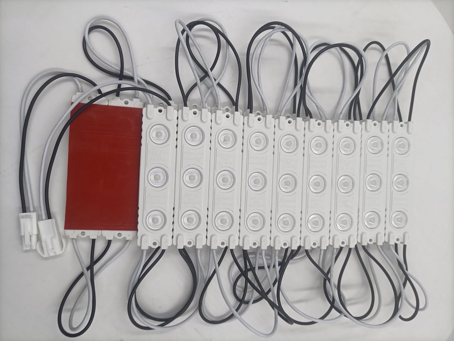 Q QINGCHEN 110V AC 3.0W LED Module 6500K White Decorative Light for Letter Sign Advertising Signs with Tape Adhesive Backside (80PCS Pack)