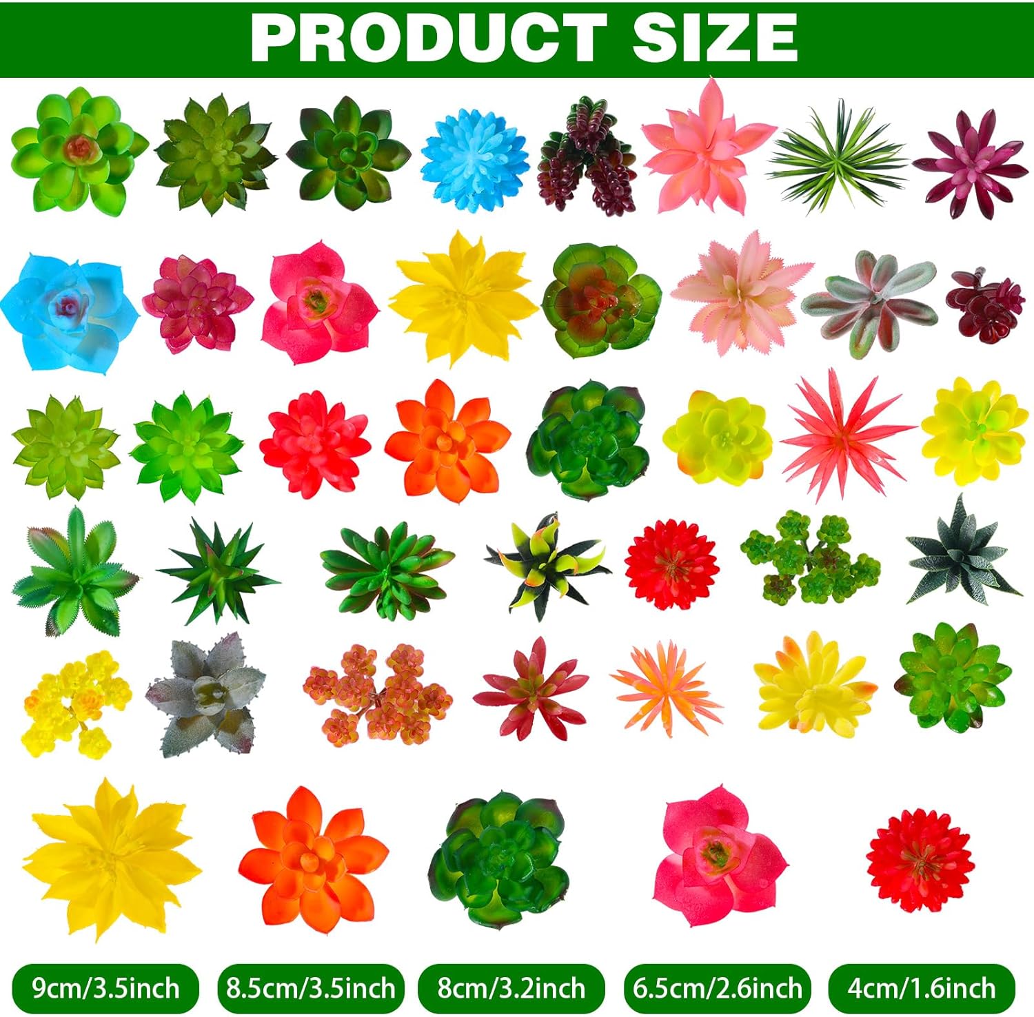 WILLBOND 38 Pcs Christmas Mini Artificial Succulents Small Fake Succulent Plants Faux Assorted Unpotted Realistic Plastic Flowers Picks Stem for DIY Crafting Greenery Garden Home Decor(Cute Style)