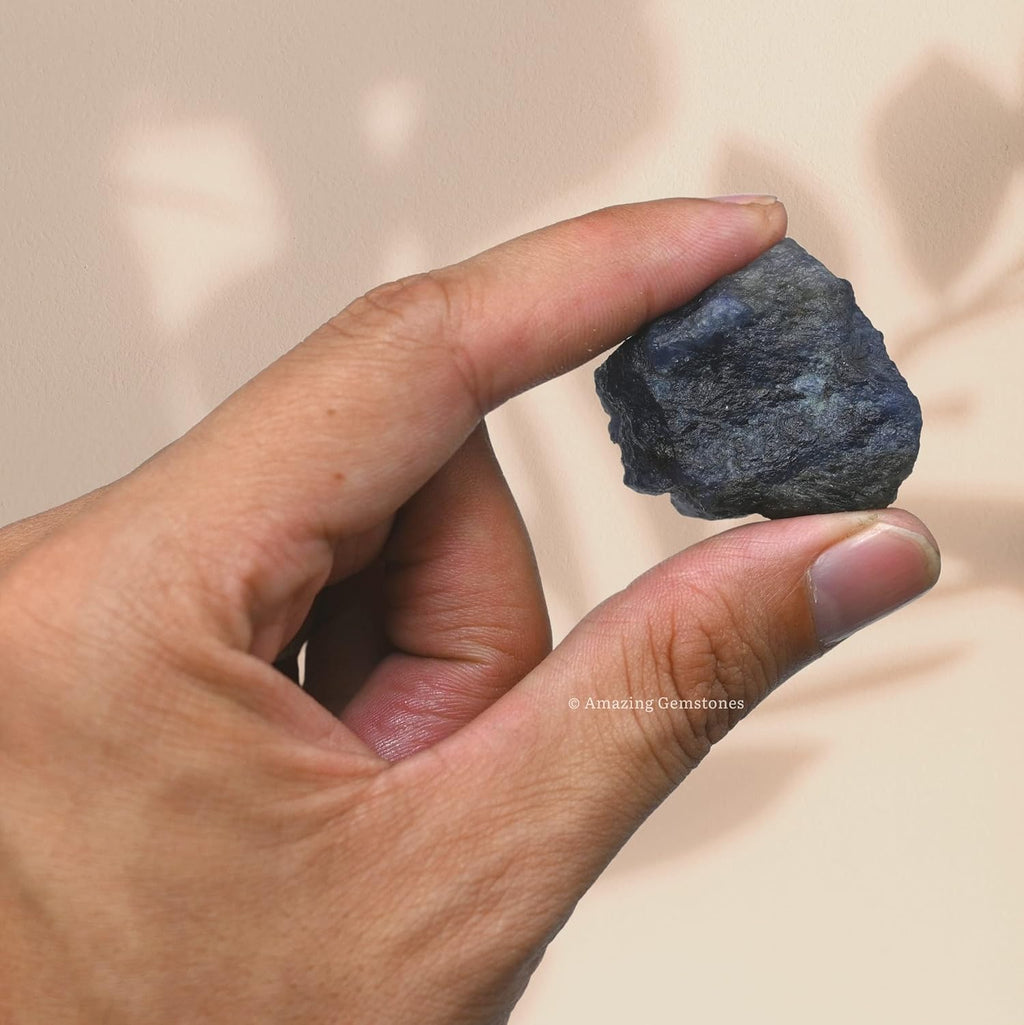 Amazing Gemstone Iolite Raw Crystals and Healing Stones, Natural Rocks for Tumbling and DIY Raw Stones and Crystals (5 Pieces)