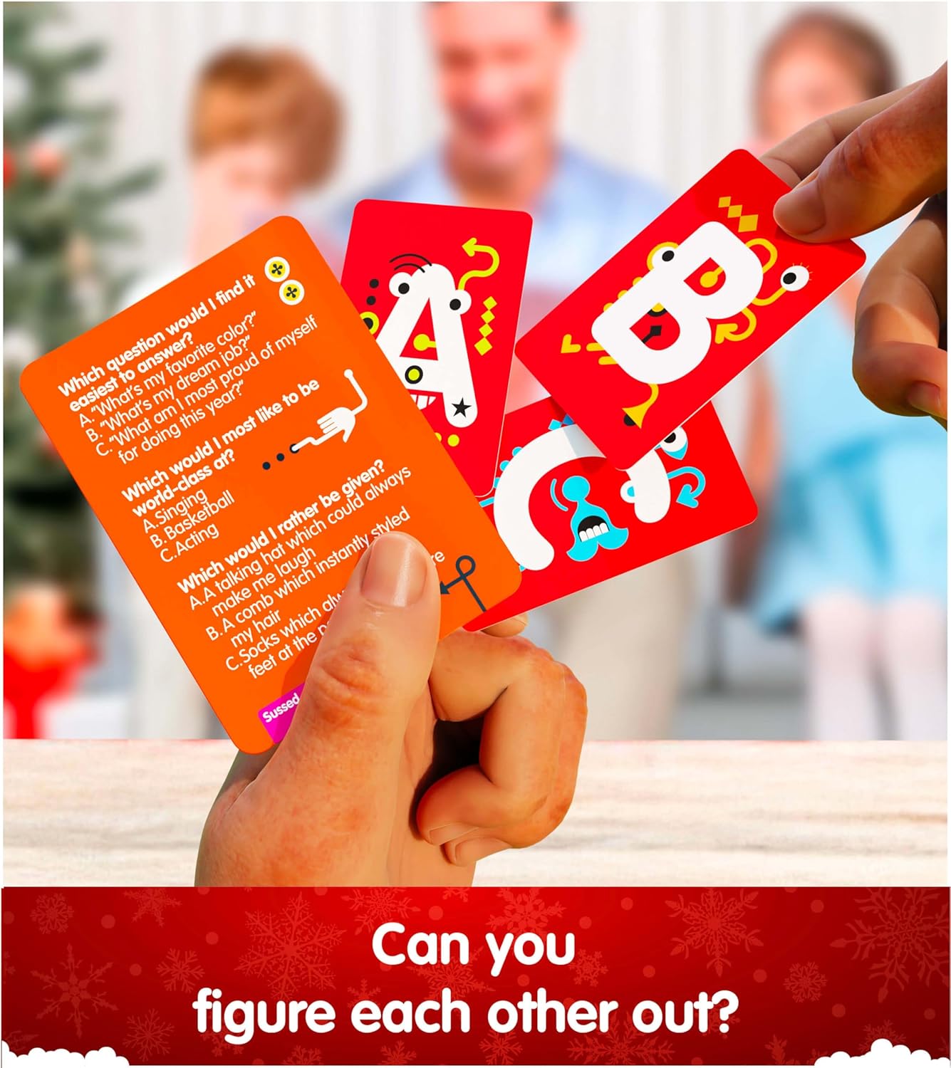 SUSSED The Wacky ‘What Would You Do?’ Social Card Game - Kids Stocking Stuffer, Gift & Family Travel Game for Boys, Girls, Teens - Fun & Easy to Play - Ages 7+ - Oddball Orange Deck