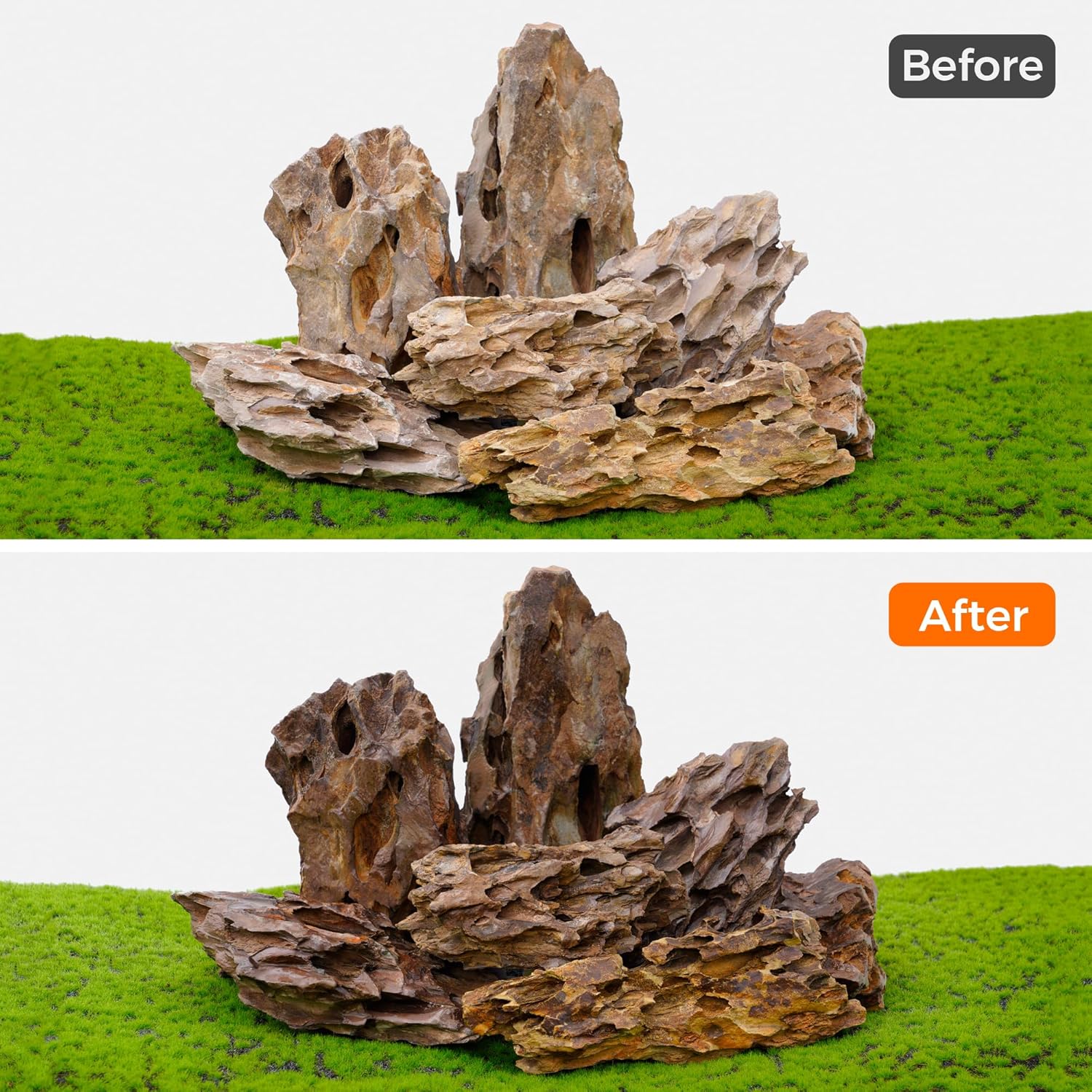 6-8 Inches Natural Dragon Stone 6 PCS Aquarium Rocks for Aquascaping, Aquarium Landscaping, Terrariums, Fish Tank Decoration, Vivariums, Paludarium, Reptile and Amphibian Enclosures