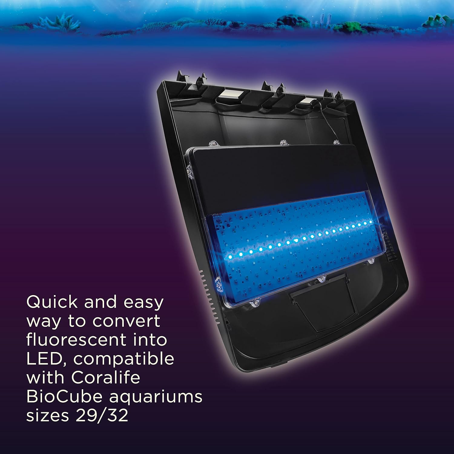 Coralife BioCube LED Aquarium Fish Tank Replacement Lid Canopy, 29/32 Gallon