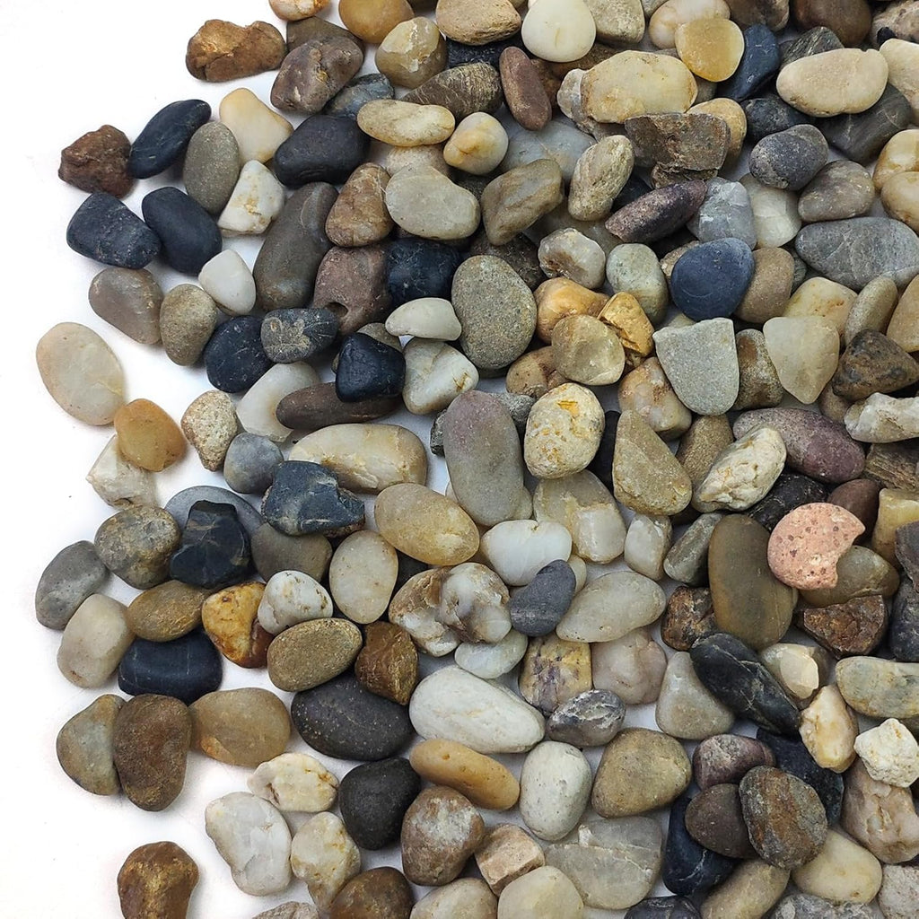 20LB Decorative River Rocks Gravel - 2/5" Mixed Color Gravel for Vase Filling, Flower Pot Paving. Gravel for Garden Decoration,Landscaping,Aquarium Aquascape Gravel, Fish Tanks Gravel(8-12MM)