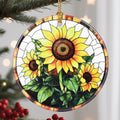 Christmas Ornaments, Sunflower Ornament, Christmas Tree Ornaments, Xmas Decorations, Holiday Decorations, Gifts for Sunflower Lovers, Holiday Party Gifts, and Xmas Gift Ideas