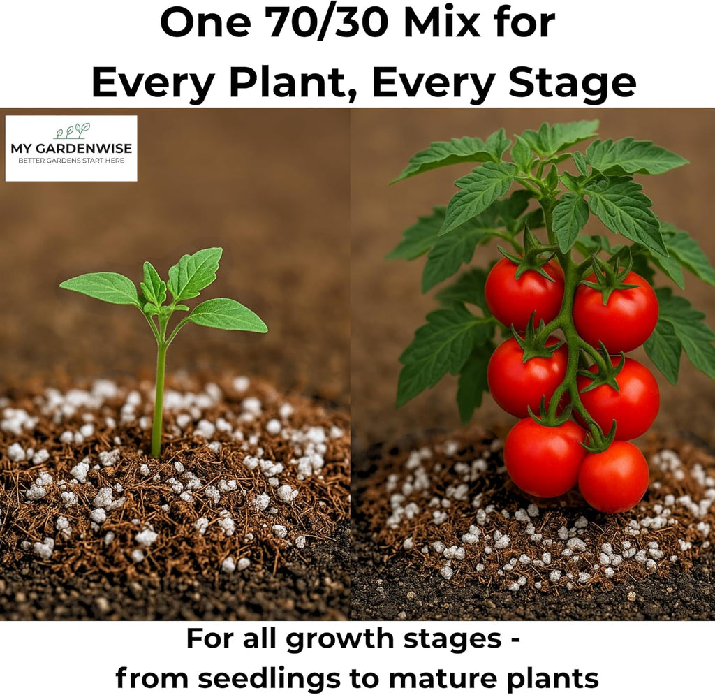 Coco Perlite - Coco Coir Perlite Mix - 70/30 Growing Media - Hydroponic, Indoor & Outdoor, Grow Bags & House Plants (1 Quart)