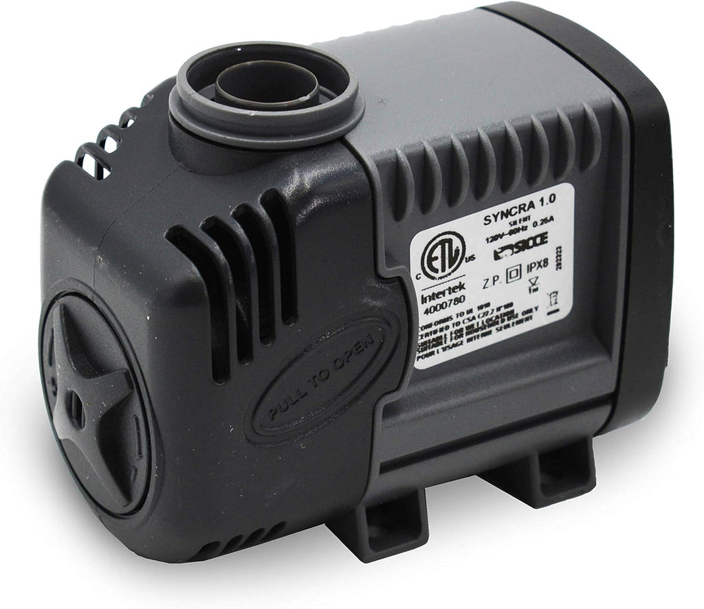 SICCE Syncra Silent 1.0 Multifunction 251 GPH Submersible Water Pump | Italian Made 16W Ultra Quiet Durable Aquarium Fish Tank, Fountain, Pond, Hydroponics, Terrarium Black | Freshwater & Saltwater