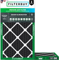 Filterbuy 18x30x1 Air Filter MERV 8 Odor & Allergy Defense with Activated Carbon (2-Pack), Electrostatic Pleated HVAC AC Furnace Filters Replacement, Made in USA (Actual Size: 17.75 x 29.75 x 0.75)