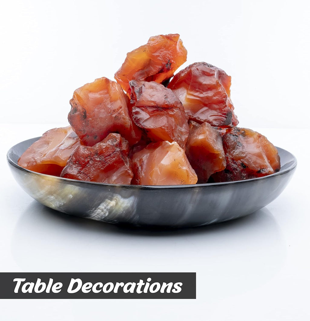 Crocon 2LB Carnelian Rough Bulk Natural Stone Raw Gemstone Tumbling Cabbing Polishing Gem Mining Chakra Balancing Reiki Healing Good Luck Home Office Decor