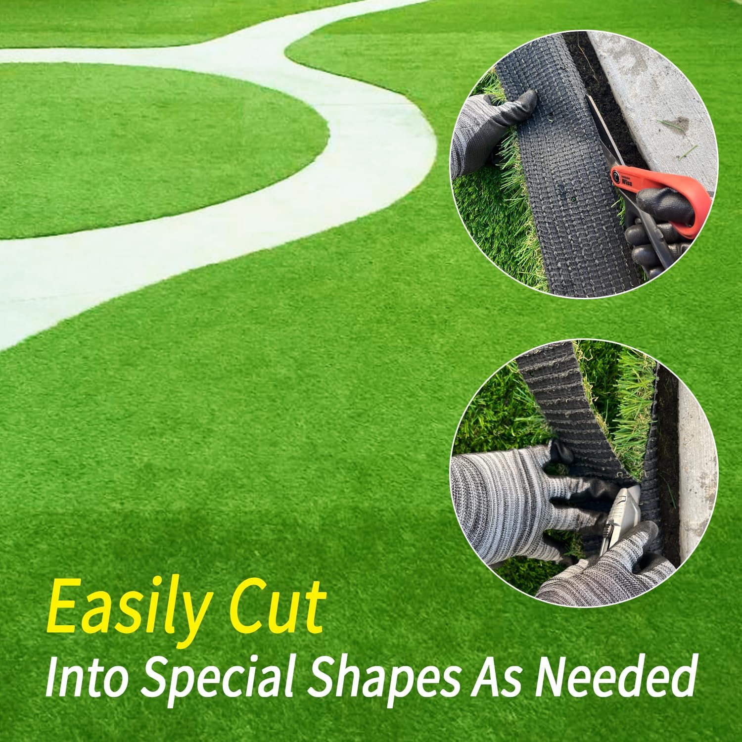 SunVilla 11'X40' Artificial Grass Realistic [Customized Sizes] Grass Height 1 3/8" Indoor/Outdoor Artificial Grass/Turf Many Sizes 11FTX40FT (440 Square FT)
