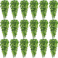 Hoteam 18 Pcs Artificial Hanging Plants 32 Inch Fake Ivy Vines with Fake Leaves Patio Artificial Plants Greenery for Living Room Indoor Outdoor Wall, No Basket (Pothos)