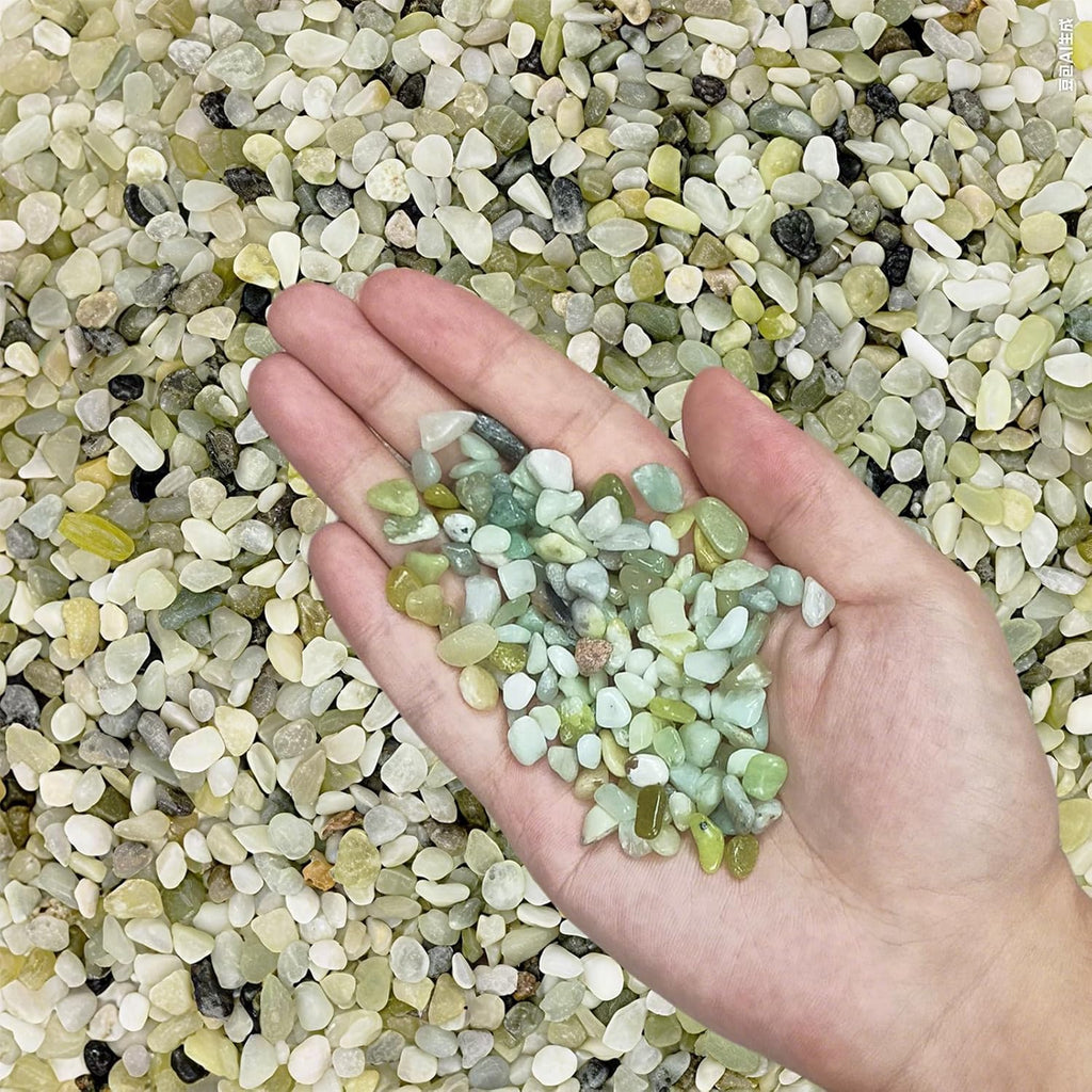 3.3LB Natural Succulent Cactus Gravel for Plants, 1/4" DIY Jade Bean Pebbles, Decorative Stones for Vase Fillers, Terrarium, Gardening, Indoor Outdoor Decor.