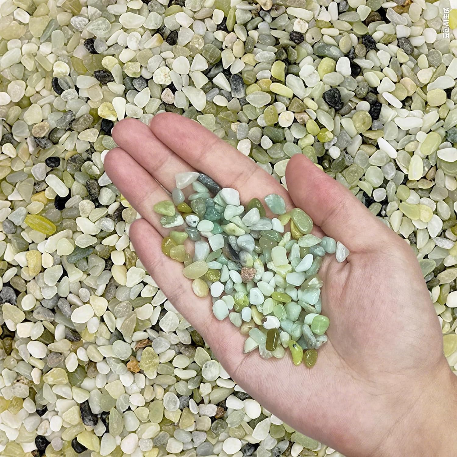 3.3LB Natural Succulent Cactus Gravel for Plants, 1/4" DIY Jade Bean Pebbles, Decorative Stones for Vase Fillers, Terrarium, Gardening, Indoor Outdoor Decor.