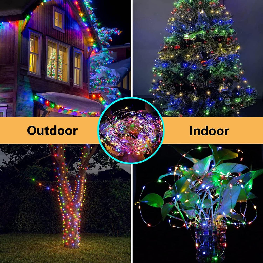 66Ft 200 LED Fairy Lights Plug in with Remote, Waterproof String Lights Outdoor& Indoor 8 Modes with Timer, LED Twinkle Light for Girl's Room Garden Patio Halloween Christmas Decorations (Multicolor)