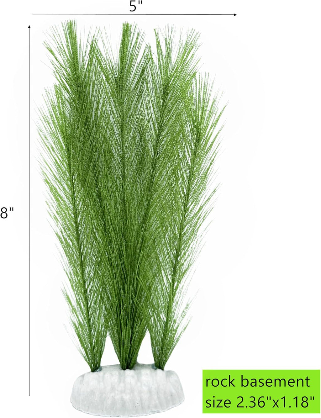 M2cbridge Fish Tank Artificial Silk Green Water Plants Aquarium Decor Soft Grass 3 Pack,8"
