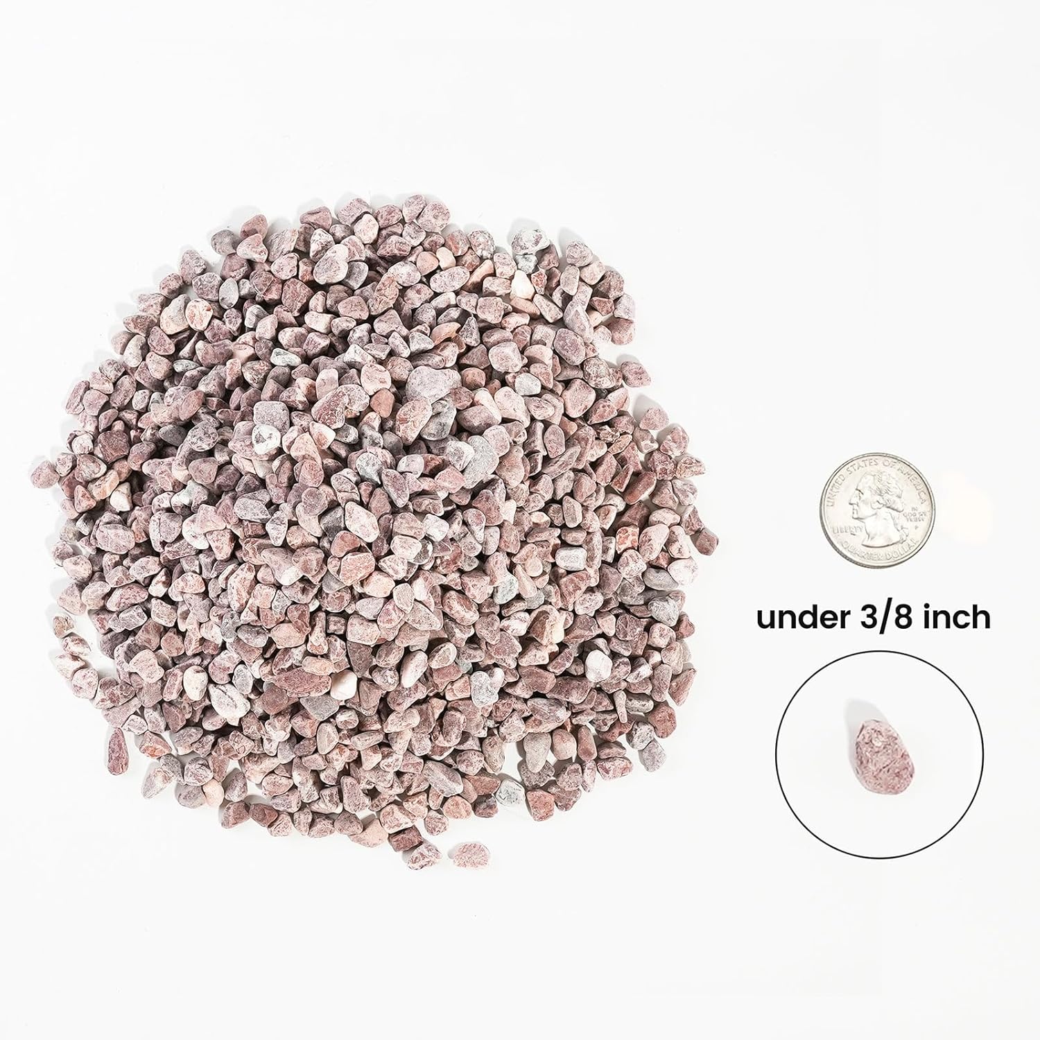 CONSDAN 12 LBS Natural Gravel for Fish Tank, StoneCreek Betta Fish Aquarium Gravel, Vase Filler, River Rocks, Fish Tank Decorations, Perfect for Aquarium Decor, Fish Tank, & Indoor Plant, Red
