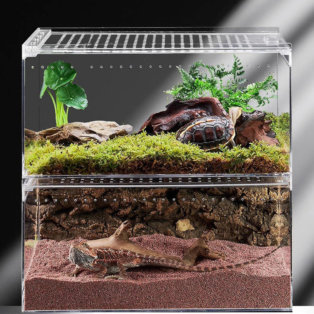 Reptiles Habitat Terrarium Breeding Box Acrylic Feeding Arboreal Enclosure Bearded Lizards Feeding