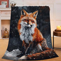 Red Fox Blanket Cute Orange Fox Throw Blanket Gifts for Girls Boys Kids Women Men Adults Super Soft Cozy Plush Fluffy Fuzzy Fleece Blanket Home Decor 40''X50''