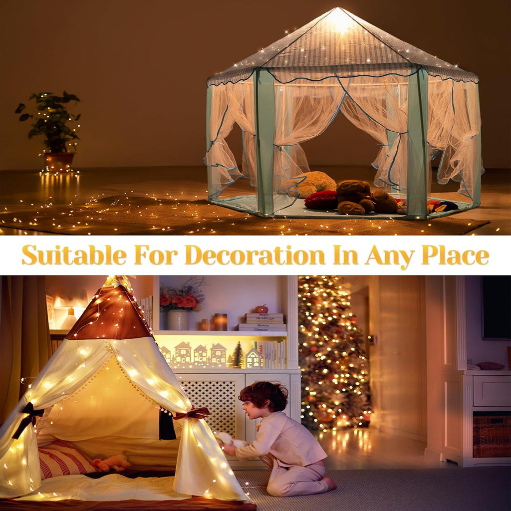 200 LED 67Ft Fairy Lights Battery Operated with Remote，Waterproof String Lights for Indoor & Outdoor,8 Modes Christmas Lights for Christmas Tree,Bedroom, Party,Wedding Decor