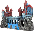 Magic Medieval Aquarium Castle Decor - 9.2 Inch Medium Fish Tank Decoration with Betta Hideouts, Cave for Fish Tank Rocks, Safe Resin Ornament for Fresh & Saltwater Tanks