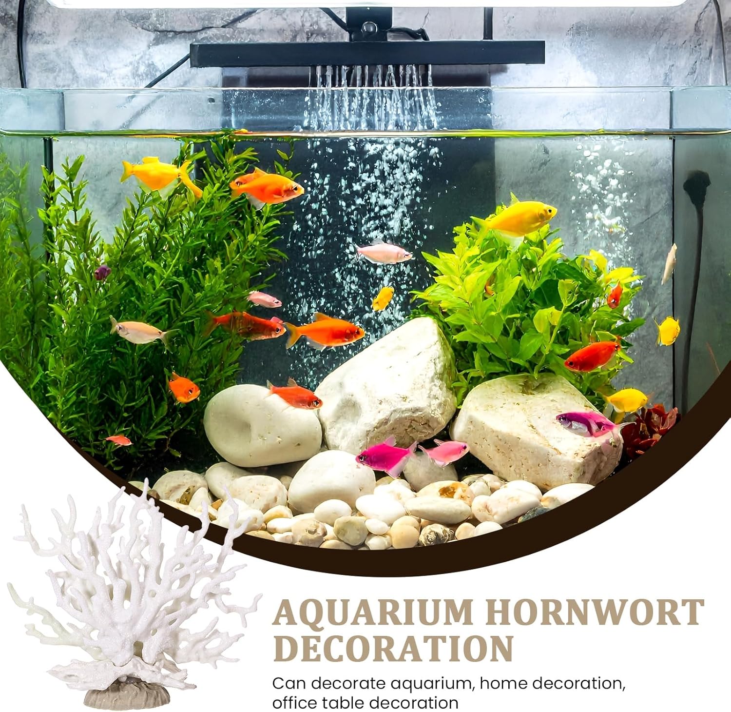 Fish Tank Fake Coral, Artificial Aquarium Coral Ornament, Aquarium Decor Plastic Plant Small, Multi-Purpose Simulation Water Grass, Faux Aquariums Ornament