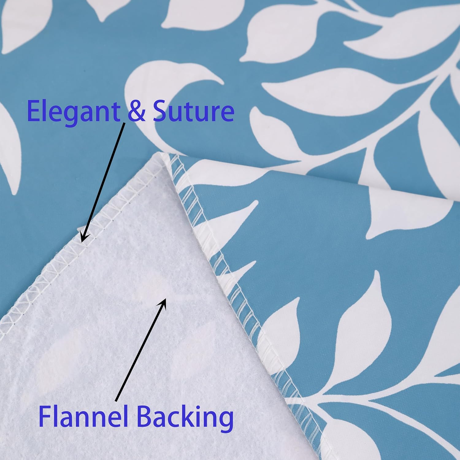 Walrus Heavy Duty Vinyl Tablecloth with Flannel Backing Waterproof Oil-Proof Plastic Table Cloth Stain-Resistant Wipeable Rectangle or Square Table Cover for Indoor and Outdoor (Branch, 54X54 Inch)