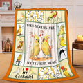 Parrot Bird Throw Blanket Cute Cockatiel Blanket Gifts for Girls Women Kids Boys Adults Men Super Soft Cozy Plush Fluffy Fuzzy Fleece Blanket Home Decor 40''X50''