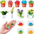 Skylety 14 Pcs Miniature Fake Plants Dollhouse Miniature Flowers for Crafts Mini Faux Plants and Flower Bulk for Doll House Landscaping Bonsai Ornament Crafts(Cute Style)