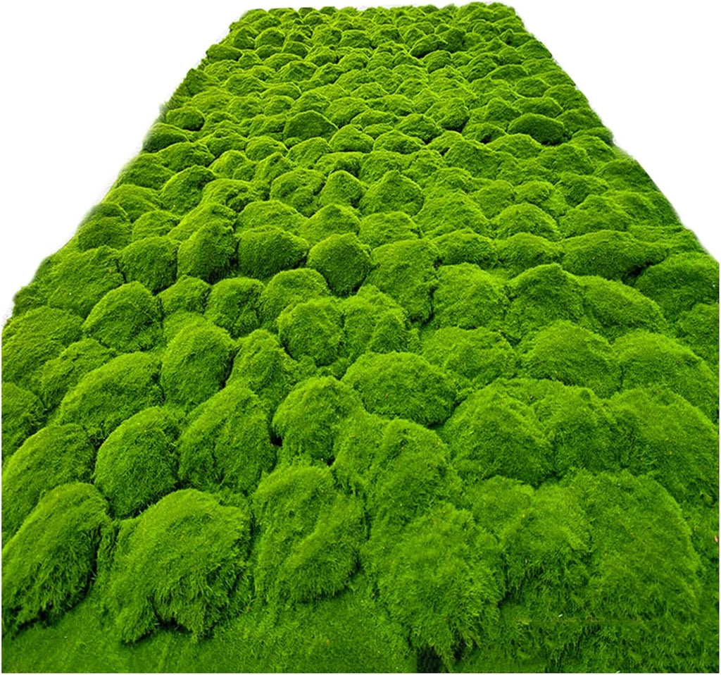 YIQIFLY Simulation Artificial Moss Mat Fake Grass Rug DIY Synthetic Turf Lawn Carpet for Wedding Home Backyard Balcony Indoor Outdoor Decor (Color : Green, Size : 1x2m(3.2x6.5ft))