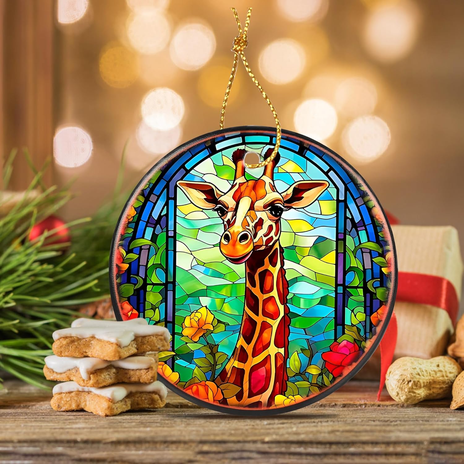 Giraffe Ornament - Christmas Tree Decoration, Gift for Holiday Keepsake Exchange