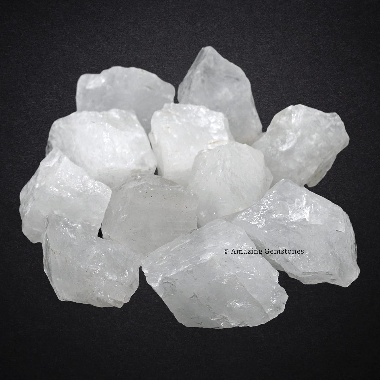 Amazing Gemstone Clear Quartz Raw Crystals and Healing Stones, Natural Rocks for Tumbling and DIY Raw Stones and Crystals (1 lb)