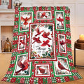 Cardinal Throw Blanket Red Bird Cardinal Stuff Gifts for Kids Girls Boys Adults Women Men Soft Cozy Warm Plush Fluffy Fuzzy Fleece Blanket Christmas Decor 40''X50''