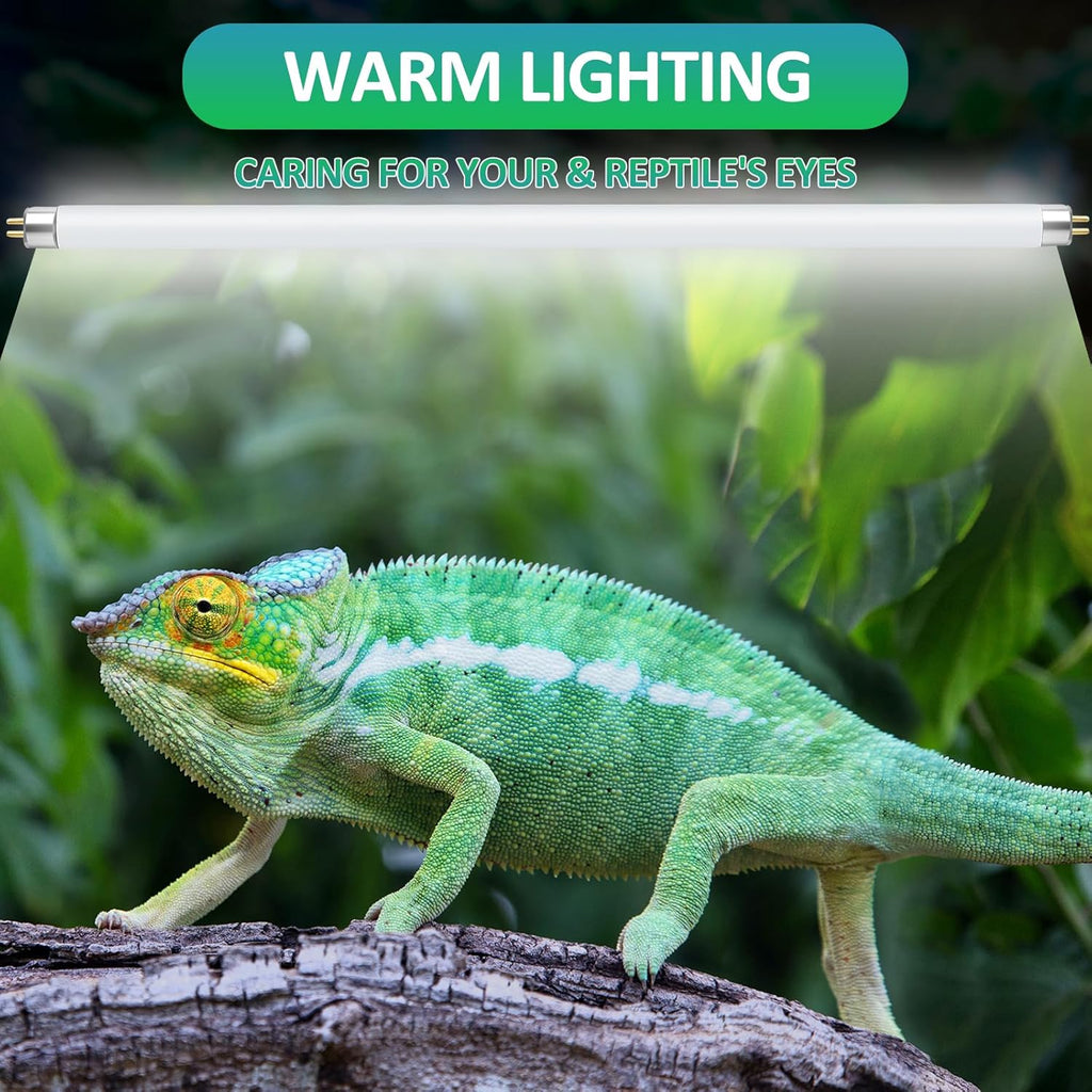 T5 UVB Reptile Light 39W 5.0,UVA UVB Light Bulb for Reptiles,2 Pack Reptile UVB Lamp Tube for Bearded Dragon