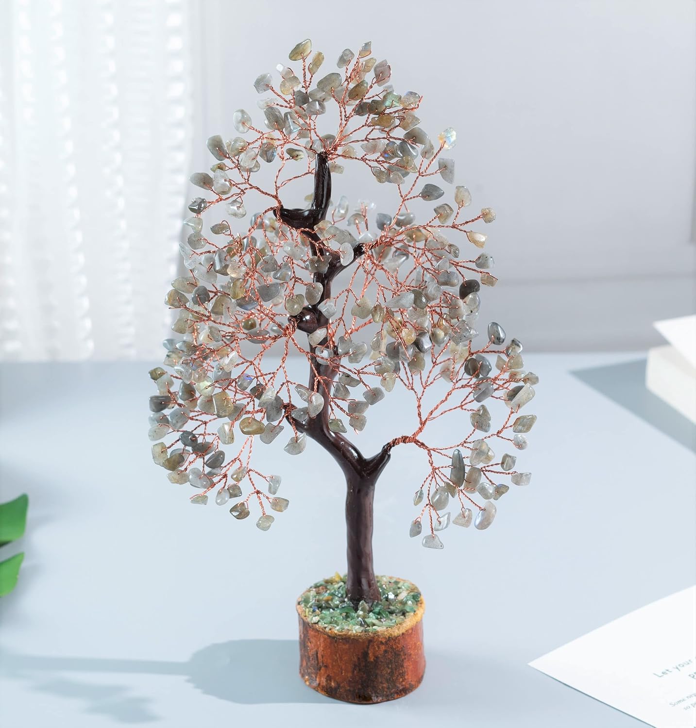 Labradorite Crystal Tree of Life, Chakra Tree of Life, Handmade Gemstone Tree, Feng Shui Tree, Money Tree, Crystal Decoration, Spiritual Gift, Gem Tree, Artificial Tree, Chakra Decor, Healing Tree