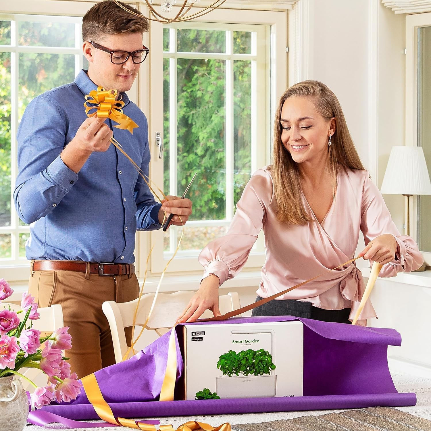 Click & Grow Indoor Herb Garden Kit with Grow Light | Smart Garden for Home Kitchen Windowsill | Easier Than Hydroponics Growing System | Vegetable Gardening Starter (3 Basil Pods Included), Sage