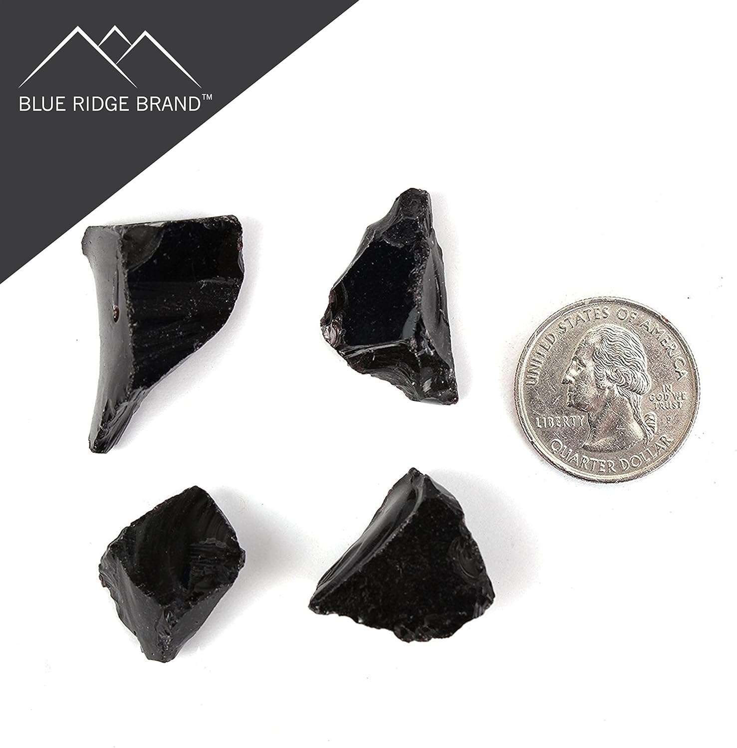 Fire Glass - Black Glass Stones for Gas & Propane Fire Pits & Fireplaces (20 Pound)