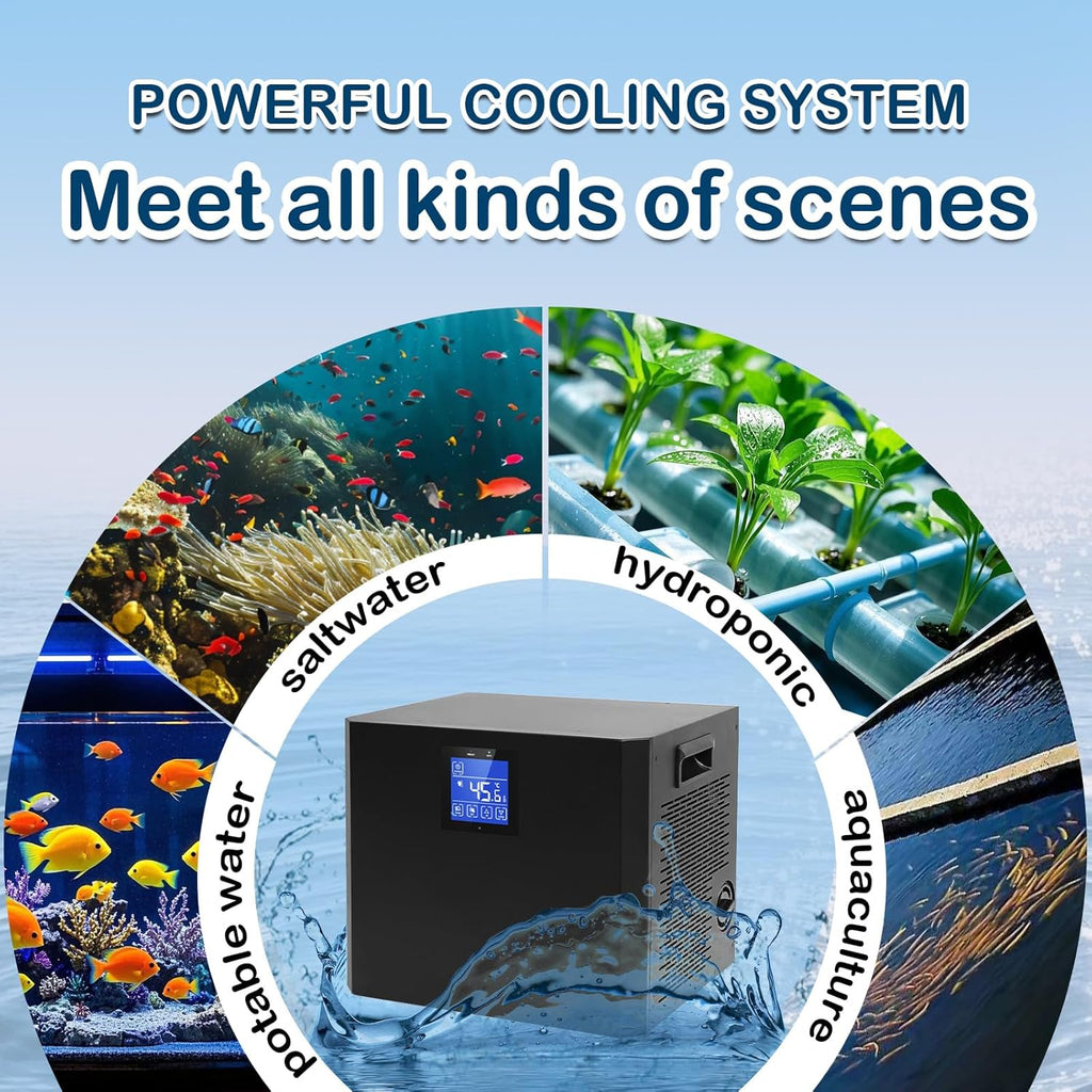 87 Gallon Ice Bath Water Chiller for Cold Plunge Tubs,1/3 HP Water Chiller 87 Gal, with Built-in Filter, Ideal for Ice Bath Pod Cold Therapy Recovery Home Use