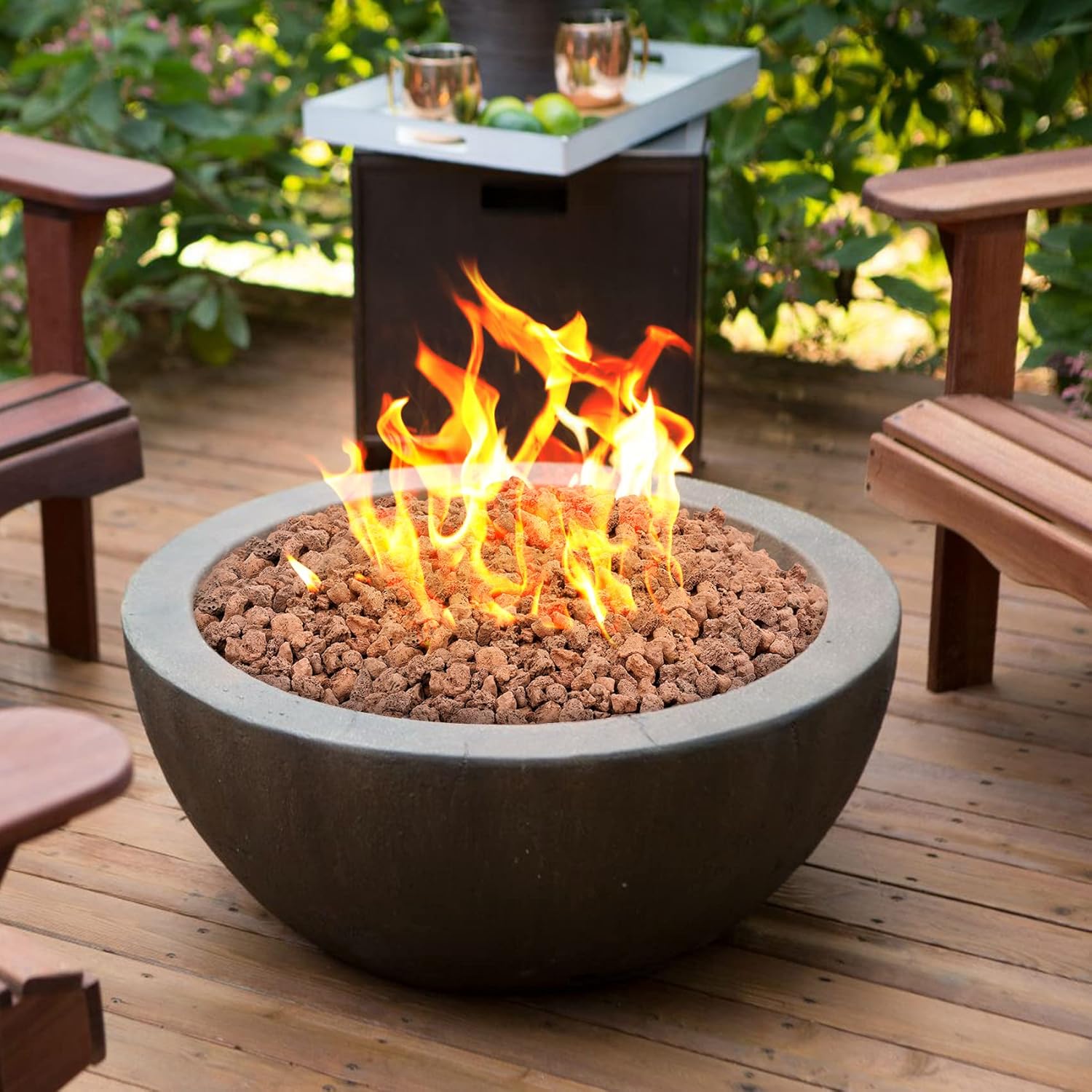 Mr. Fireglass 10 Pounds Red Natural Lava Rock for Indoor Outdoor Gas Fire Pits Fireplaces | Volcanic Lava Stones for Decorating Garden Landscaping, Potted Plants, 0.3"-0.6"