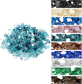 Onlyfire 10 pounds Fire Glass for Propane Fire Pit and Gas Fireplace, 1/2-Inch Reflective Firepit Glass Rocks for Fire Pit Table and Fire Bowl, Aqua Blue