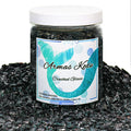 Crushed Glass for Resin Art - 3-6mm Black, 1.5lb | Broken Glass Pieces for Crafts, Vase Filler & Fire Pit Media